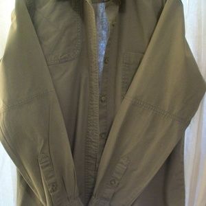 Cabela's Olive L/ S Md Shirt w/ Shooter's Shoulder